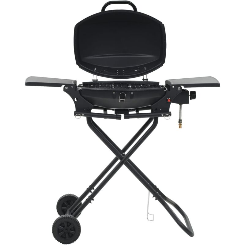 foto del prodotto vidaxl barbecue e griglia a gas portatile con fornello nero