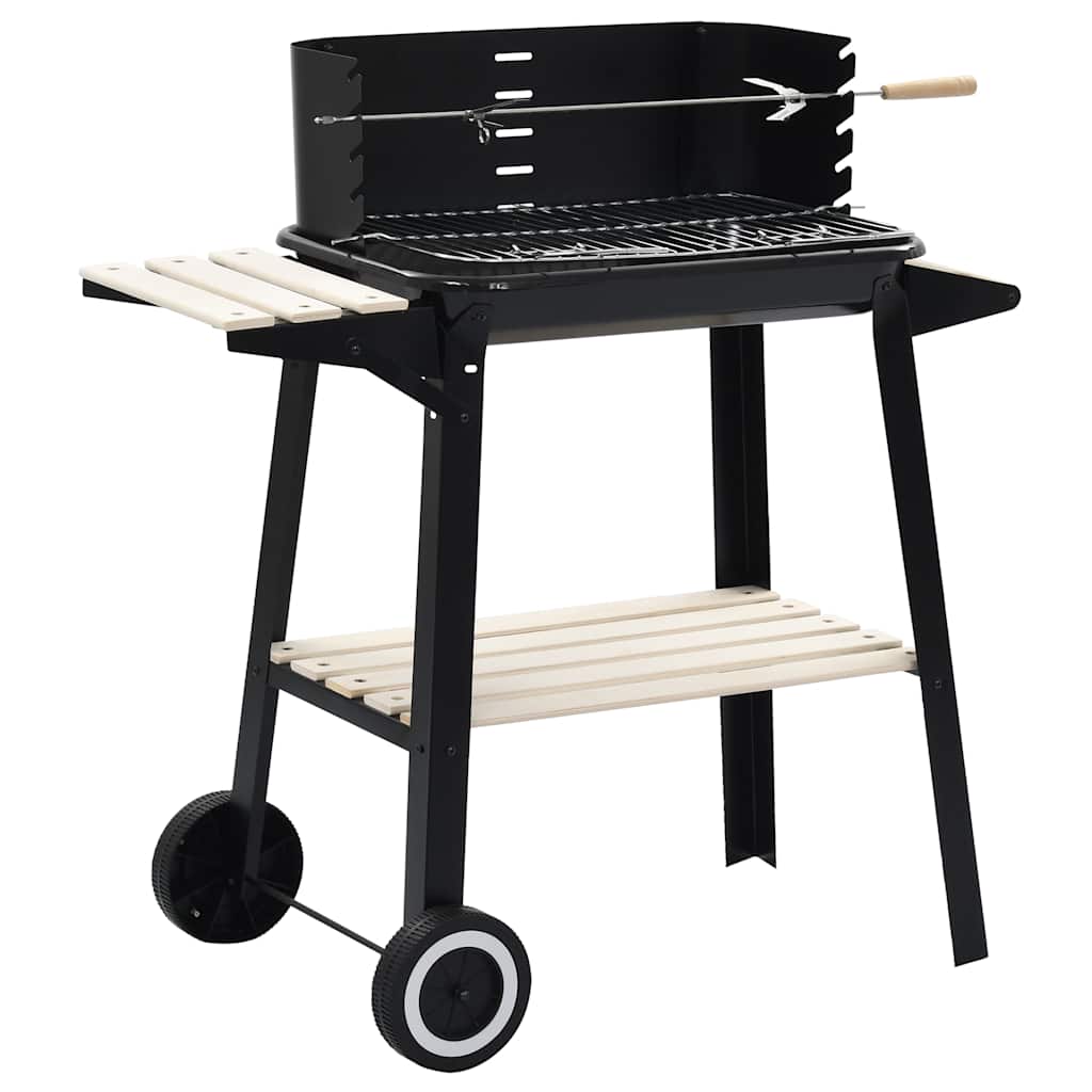foto del prodotto vidaxl barbecue mobile a carbonella con ruote