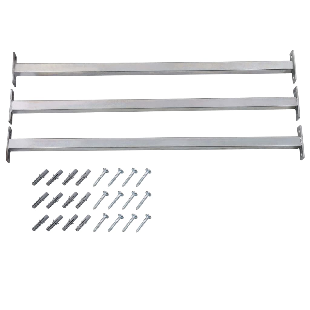 foto del prodotto vidaxl barre di sicurezza per finestra regolabili 3 pz 710 1200 mm
