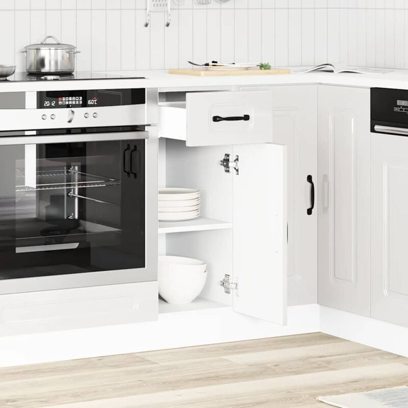 foto del prodotto vidaxl base da cucina kalmar bianco lucido in legno multistrato