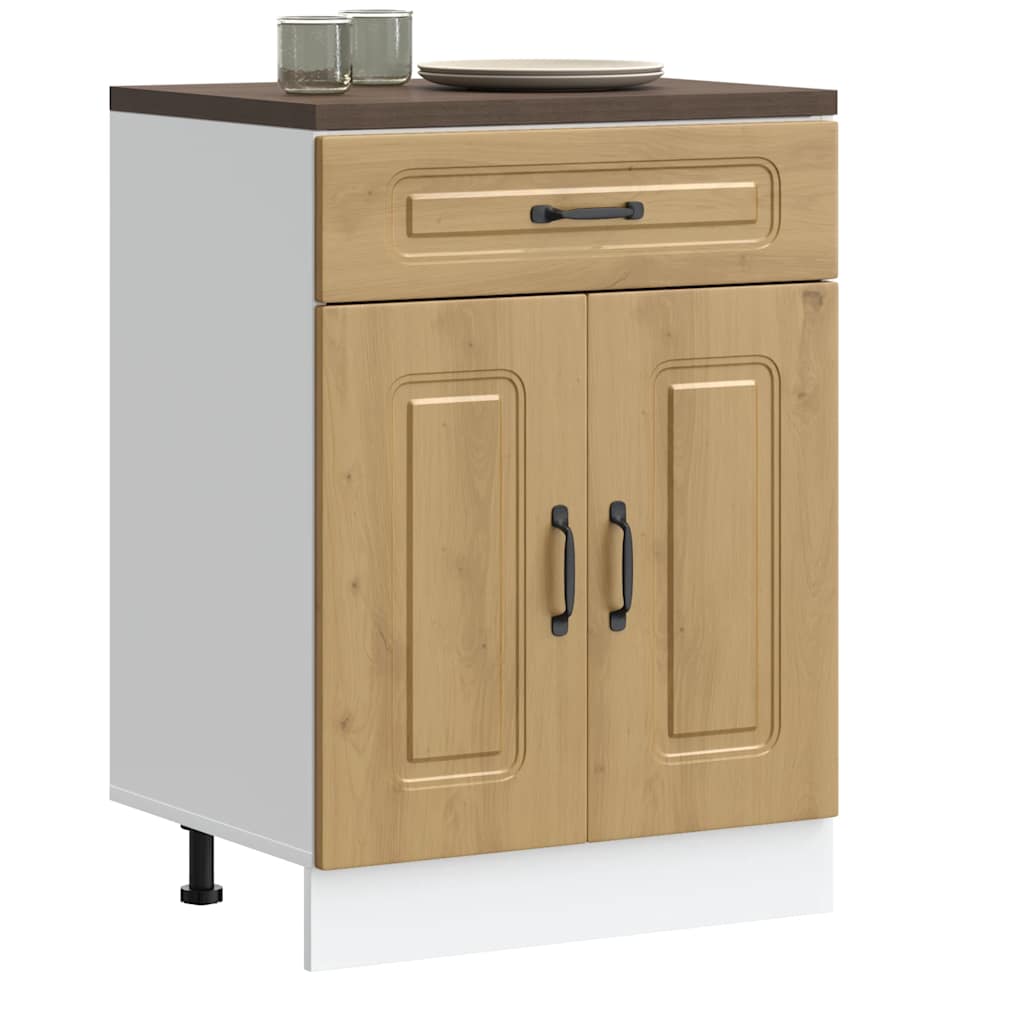 foto del prodotto vidaxl base da cucina kalmar rovere artigianale in legno multistrato