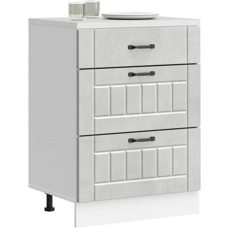foto del prodotto vidaxl base da cucina lucca grigio cemento in legno multistrato