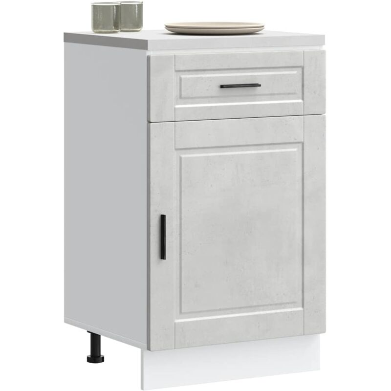 foto del prodotto vidaxl base da cucina porto grigio cemento in legno multistrato