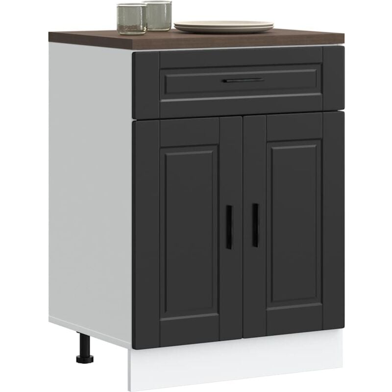 foto del prodotto vidaxl base da cucina porto nero in legno multistrato