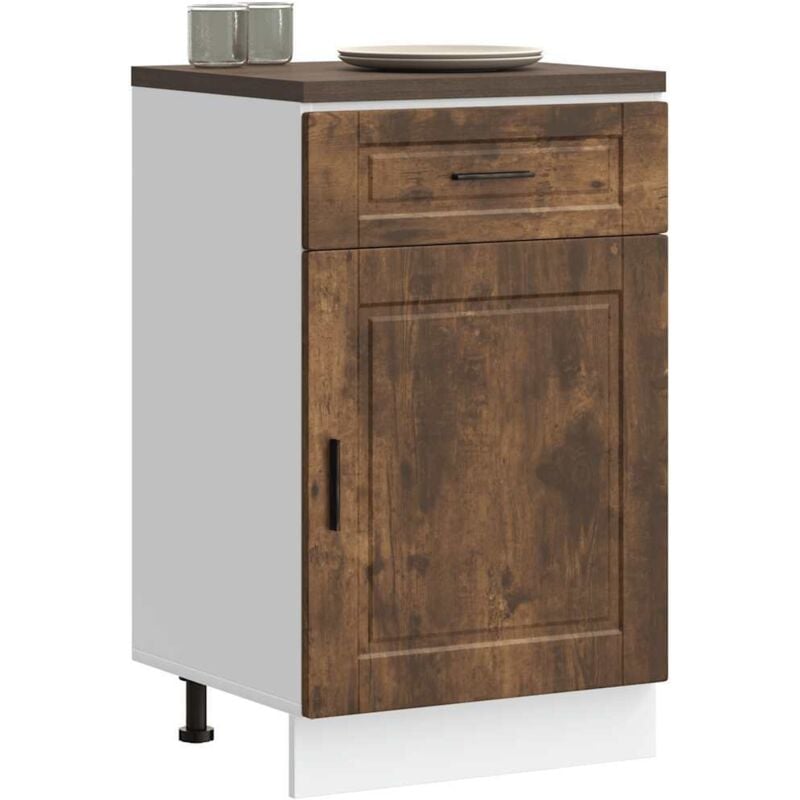 foto del prodotto vidaxl base da cucina porto rovere fumo in legno multistrato