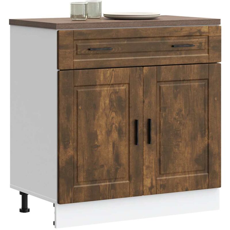foto del prodotto vidaxl base da cucina porto rovere fumo in legno multistrato