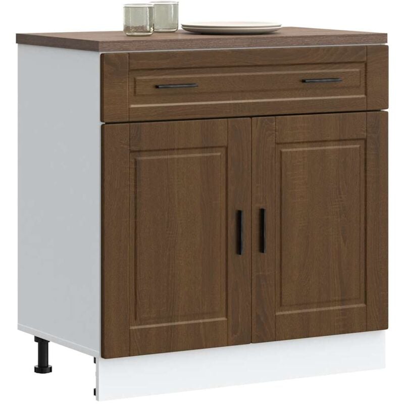 foto del prodotto vidaxl base da cucina porto rovere marrone in legno multistrato