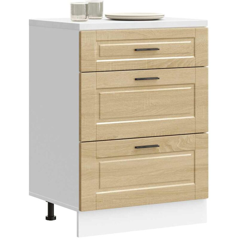 foto del prodotto vidaxl base da cucina porto rovere sonoma in legno multistrato