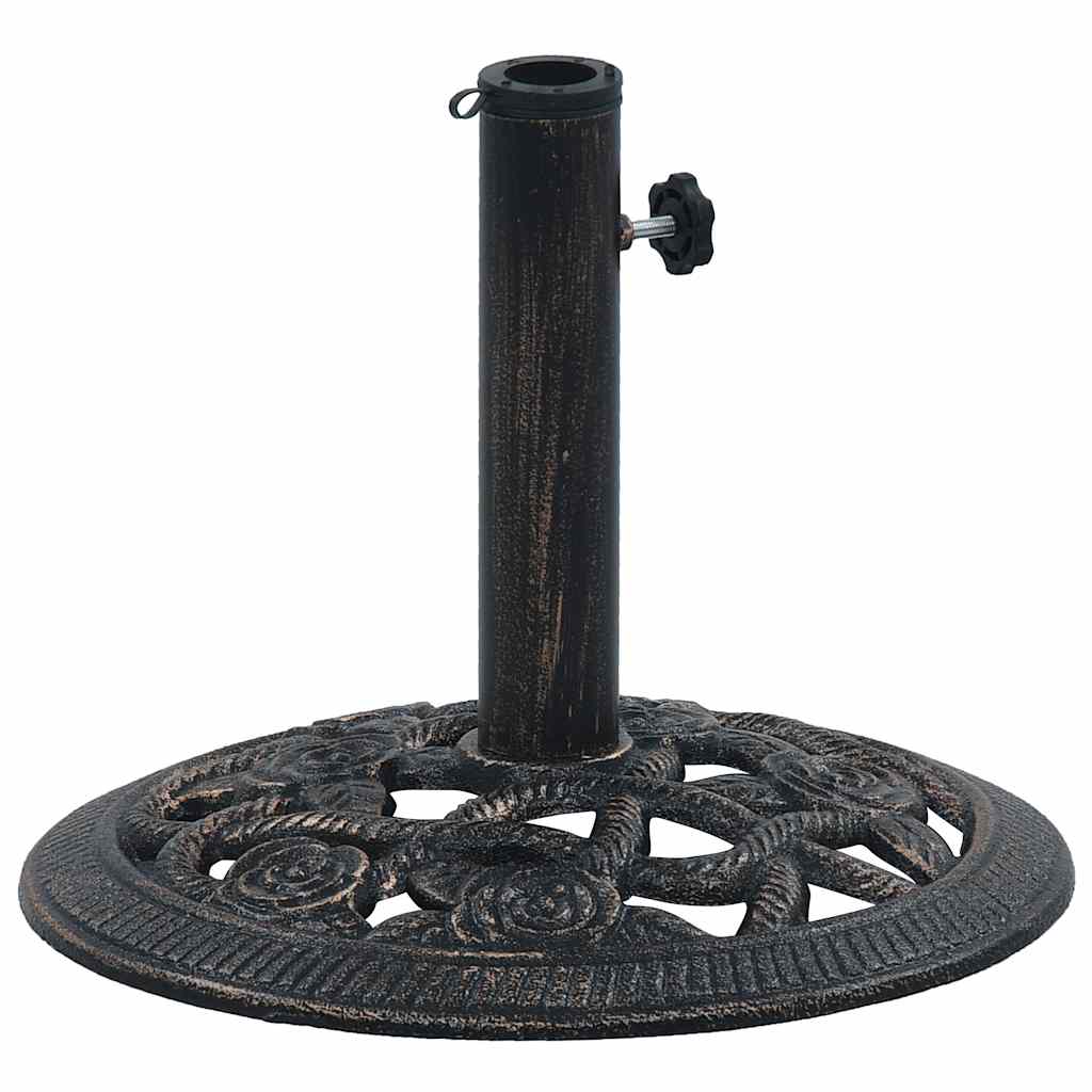foto del prodotto vidaxl base ombrellone nero e bronzo 9 kg 40 cm in ghisa