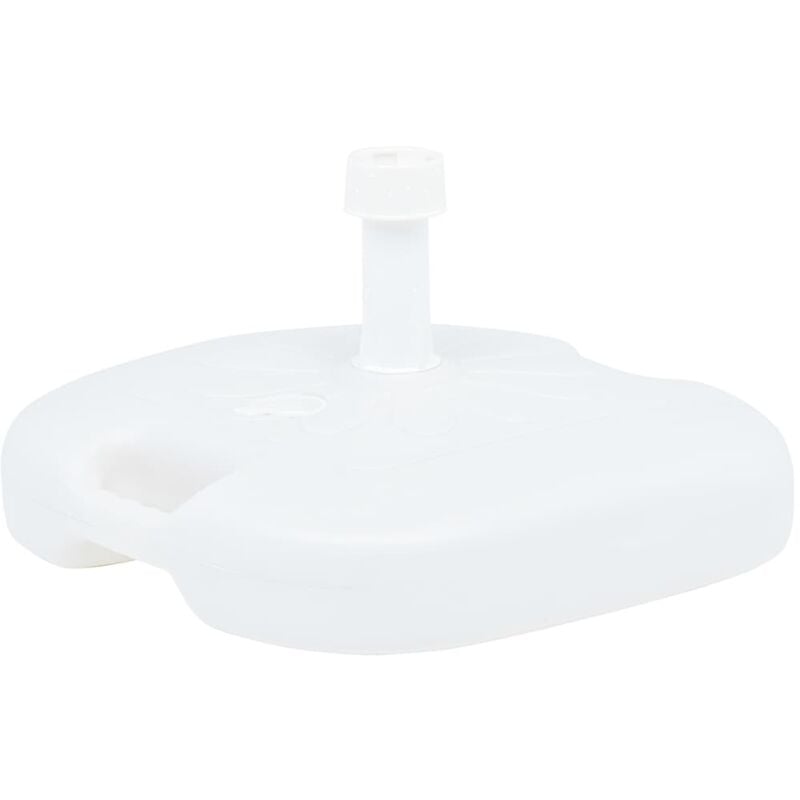 foto del prodotto vidaxl base ombrellone riempibile con sabbia acqua 16l bianca plastica