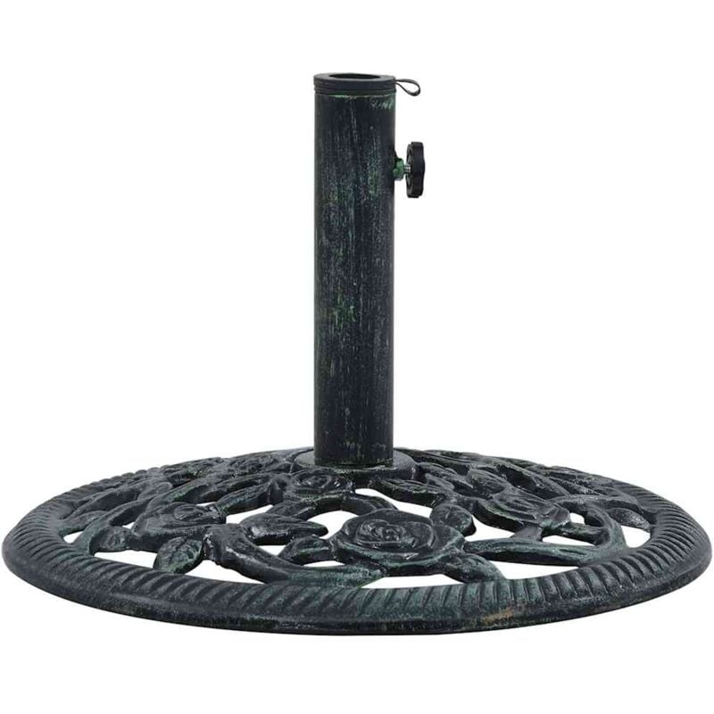 foto del prodotto vidaxl base ombrellone verde 9 kg 40 cm in ghisa