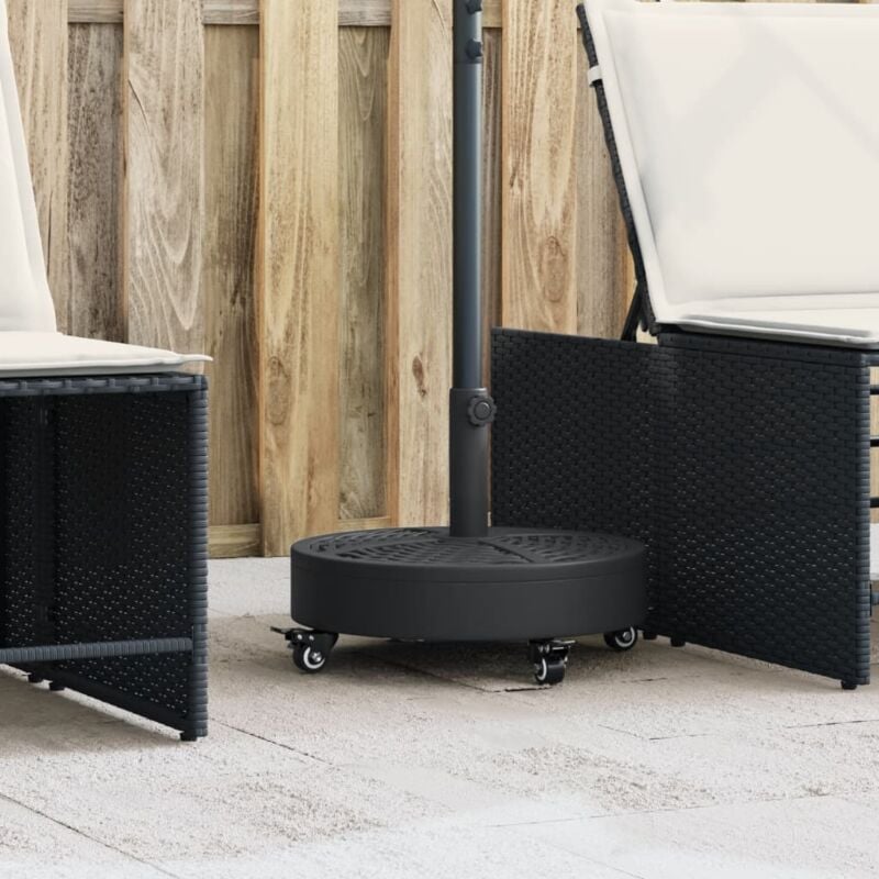 foto del prodotto vidaxl base per ombrellone con ruote per pali 38 48 mm 27 kg rotonda