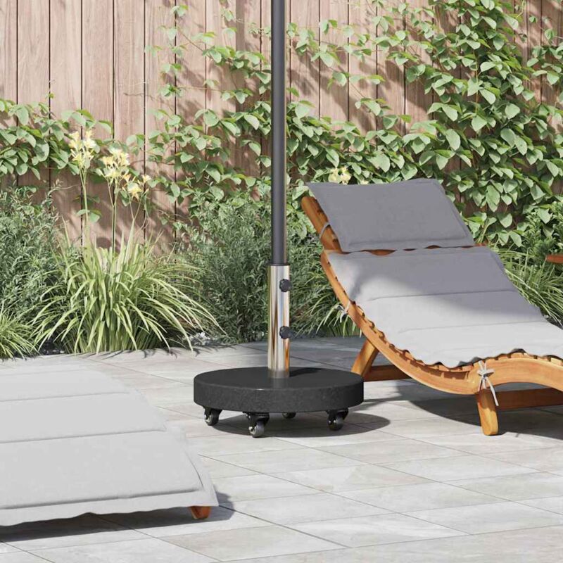 foto del prodotto vidaxl base per ombrellone con ruote per poli da 38 48mm grigio granito, 30kg rotonda