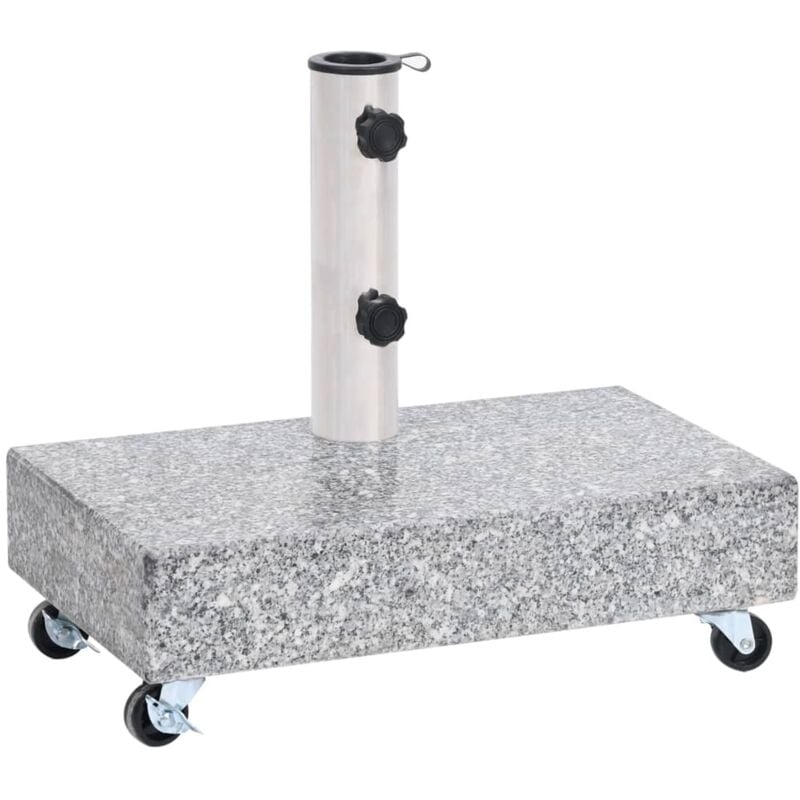 foto del prodotto vidaxl base per ombrellone grigio chiaro 45x25x8,3 cm in granito