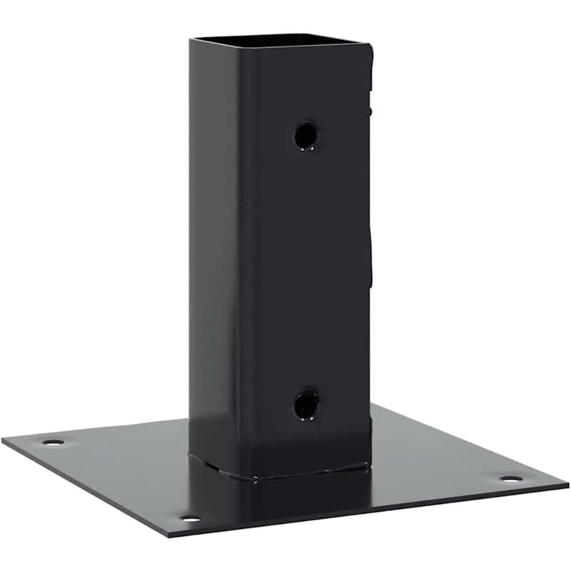 foto del prodotto vidaxl basi per pali quadrati 4 pz 46x46 mm acciaio verniciato polvere