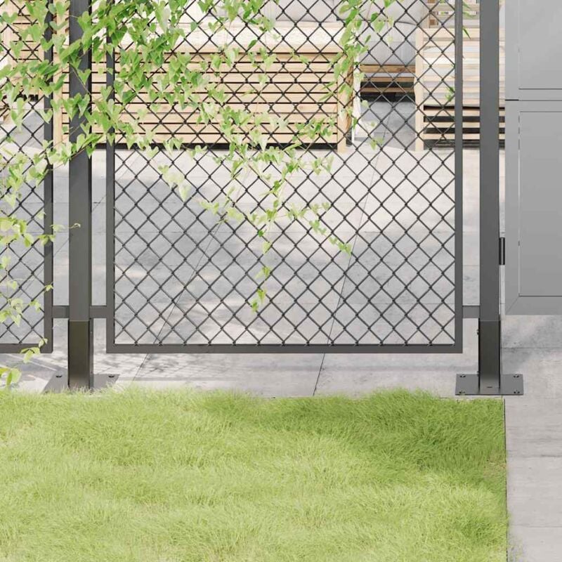 foto del prodotto vidaxl basi per pali quadrati 4 pz 51x51 mm acciaio verniciato polvere