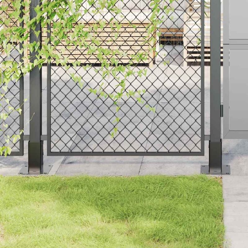 foto del prodotto vidaxl basi per pali quadrati 4 pz 71x71 mm acciaio verniciato polvere
