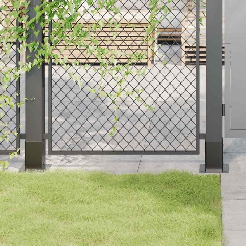 foto del prodotto vidaxl basi per pali quadrati 4 pz 91x91 mm acciaio verniciato polvere