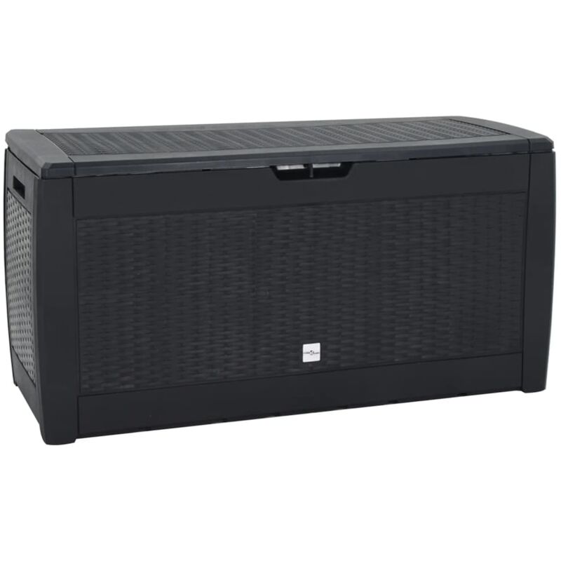 foto del prodotto vidaxl baule da giardino antracite 119x48x60 cm in polipropilene