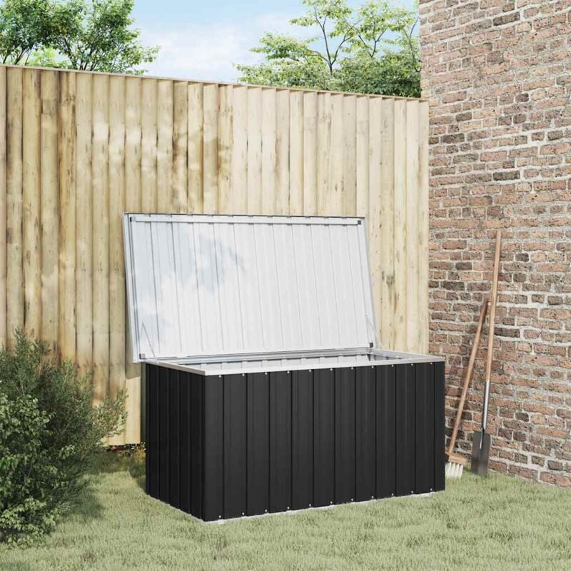 foto del prodotto vidaxl baule da giardino antracite 129x67x65 cm 252066
