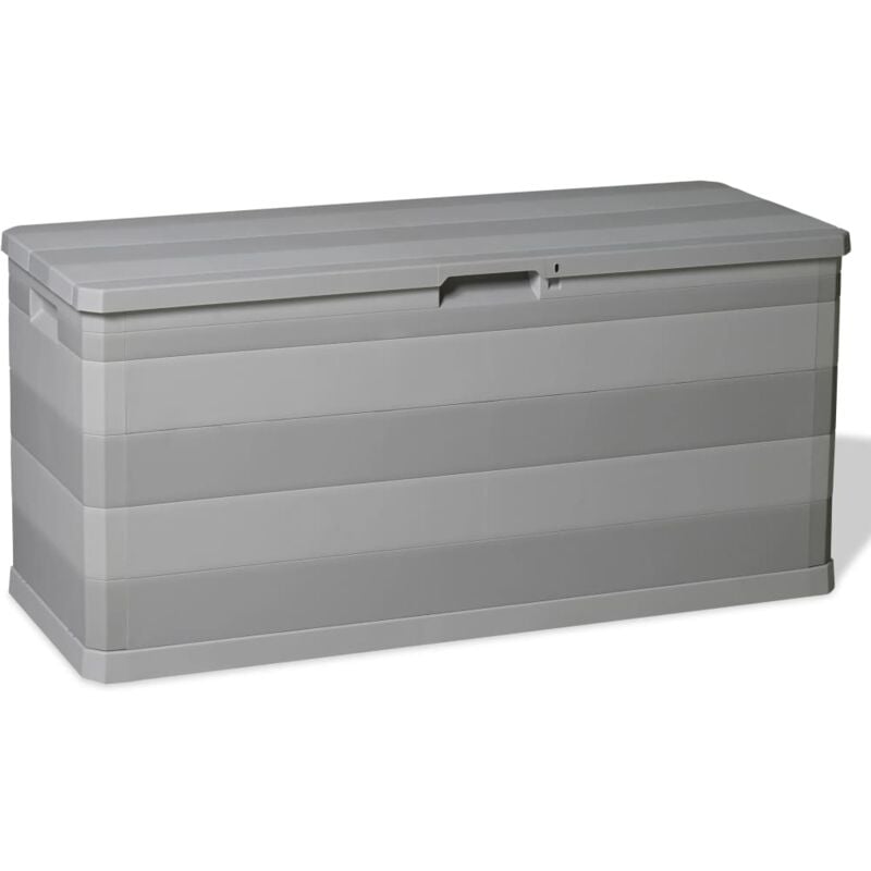 foto del prodotto vidaxl baule da giardino grigio 117x45x56 cm