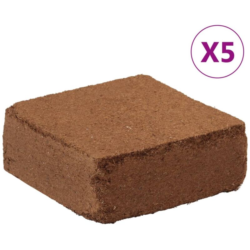 foto del prodotto vidaxl blocchi in fibra di cocco 5 pz 5 kg ciascuno 25 kg totale