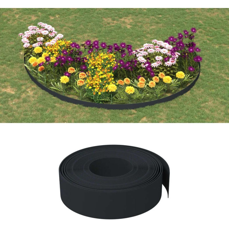 foto del prodotto vidaxl bordature da giardino 2 pz nere 10 m 15 cm in polietilene
