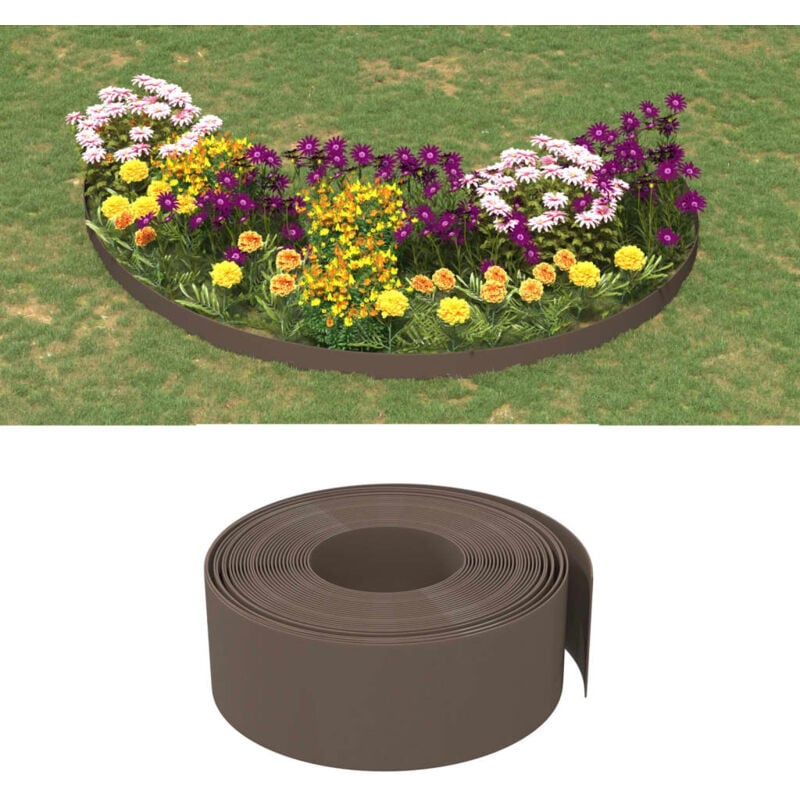foto del prodotto vidaxl bordature da giardino 3 pz marroni 10 m 20 cm in polietilene