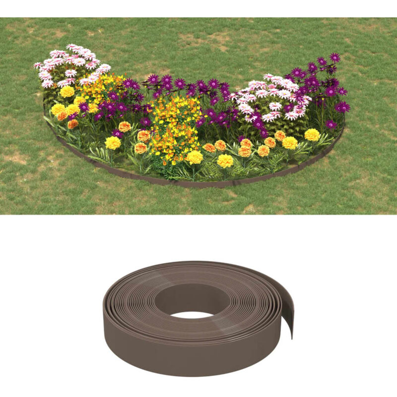 foto del prodotto vidaxl bordature da giardino 4 pz marroni 10 m 10 cm in polietilene