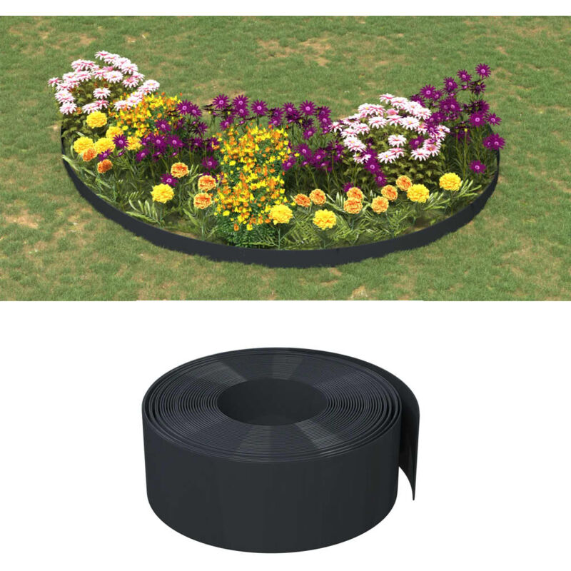 foto del prodotto vidaxl bordature da giardino 5 pz nere 10 m 20 cm in polietilene