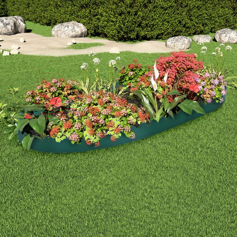 foto del prodotto vidaxl bordature per prato 10 pz verdi 65x15 cm in pp