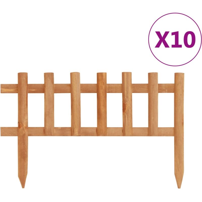 foto del prodotto vidaxl bordure per prato dal design elegante da 10 pz in legno di abete 4,4 m colore arancione