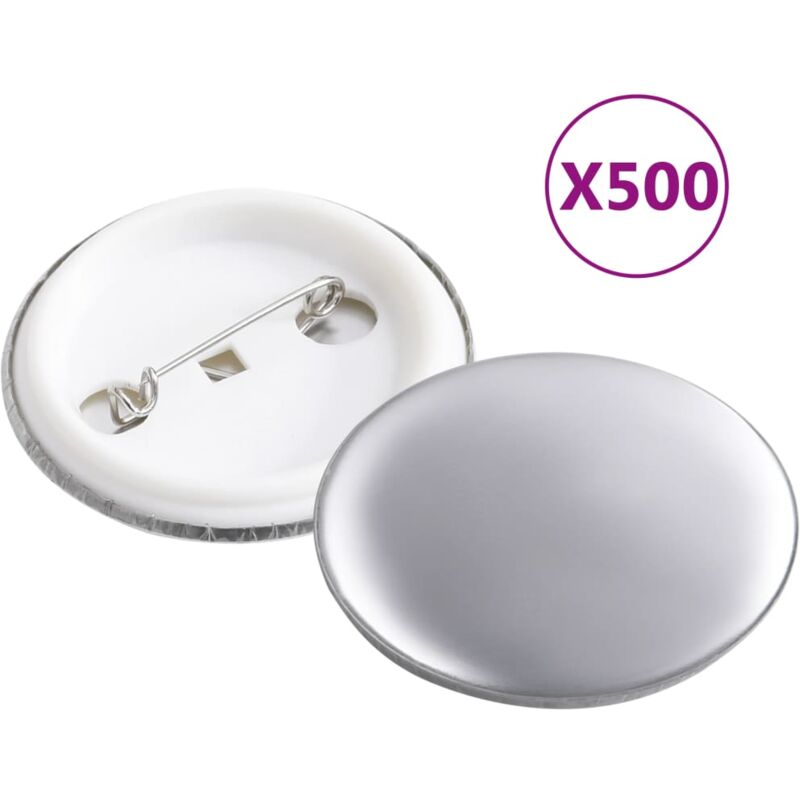 foto del prodotto vidaxl bottoni a spilla in plastica e metallo set 500 pz vari dimensioni dimensioni 37 mm