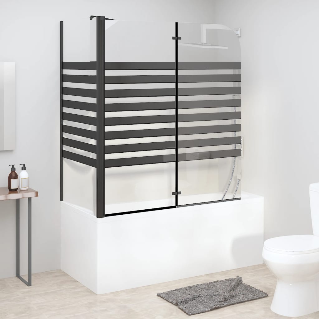 foto del prodotto vidaxl box doccia a strisce 120x68x130 cm in vetro temperato design elegante