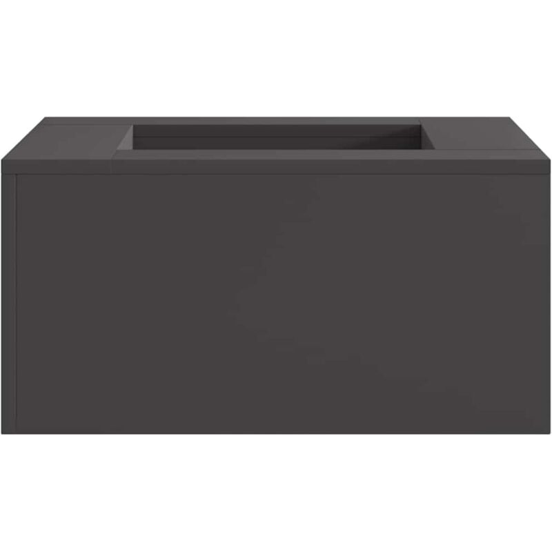 foto del prodotto vidaxl braciere quadrato nero 60x60x30 cm acciaio
