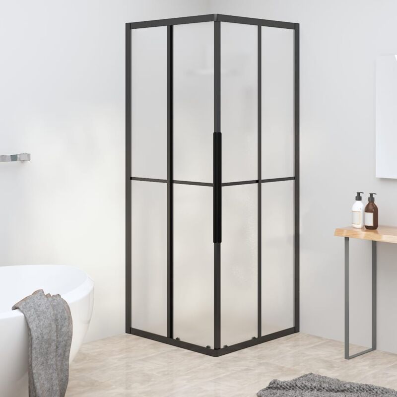 foto del prodotto vidaxl cabina doccia esg smerigliato 70x70x180 cm nera