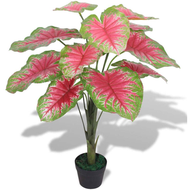 immagine 0 del prodotto vidaxl caladio pianta artificiale con vaso 85 cm verde e rosso