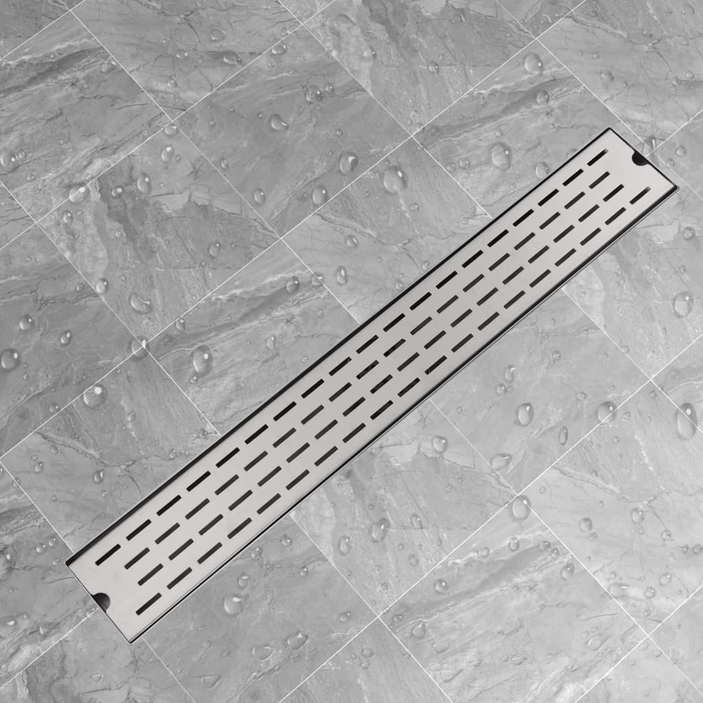 foto del prodotto vidaxl canaletta drenaggio lineare per doccia 830x140 mm acciaio inox