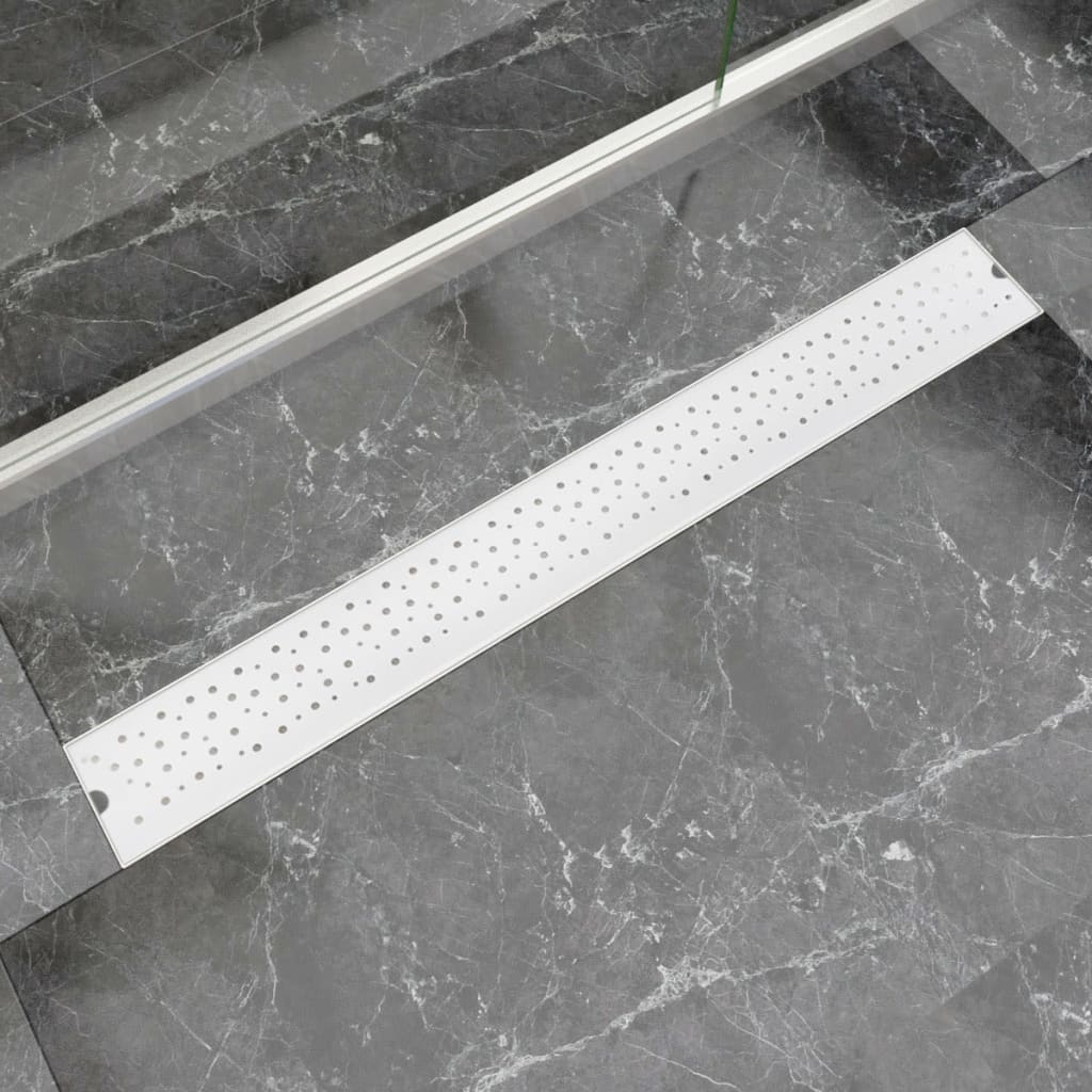 foto del prodotto vidaxl canaletta drenaggio per doccia lineare 930x140 mm acciaio inox