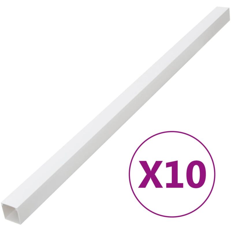 foto del prodotto vidaxl canalina per cavi 40x40 mm 10 m in pvc