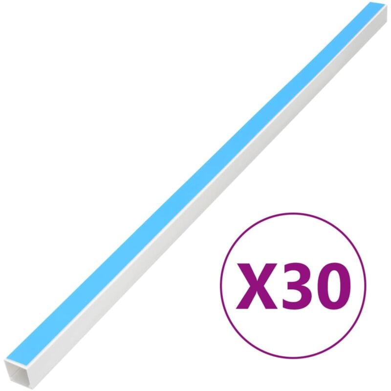 foto del prodotto vidaxl canalina per cavi autoadesiva 15x10 mm 30 m in pvc