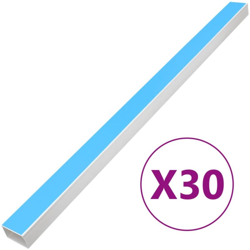 foto del prodotto vidaxl canalina per cavi autoadesiva 50x25 mm 30 m in pvc 594683