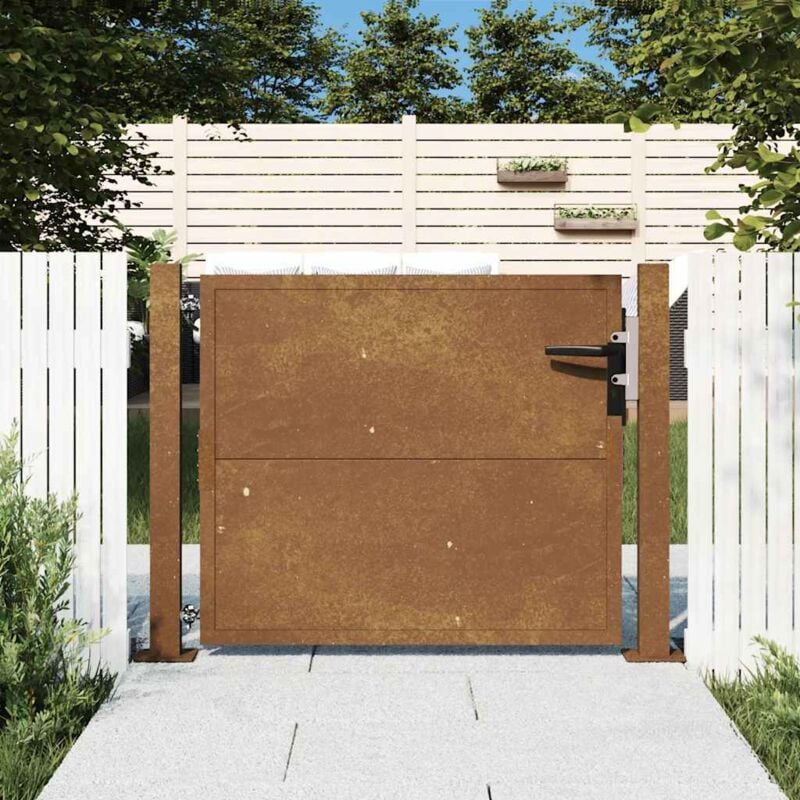 foto del prodotto vidaxl cancello da giardino 105x105 cm in acciaio corten