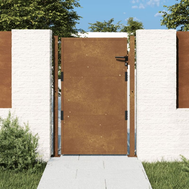 foto del prodotto vidaxl cancello da giardino 105x130 cm in acciaio corten
