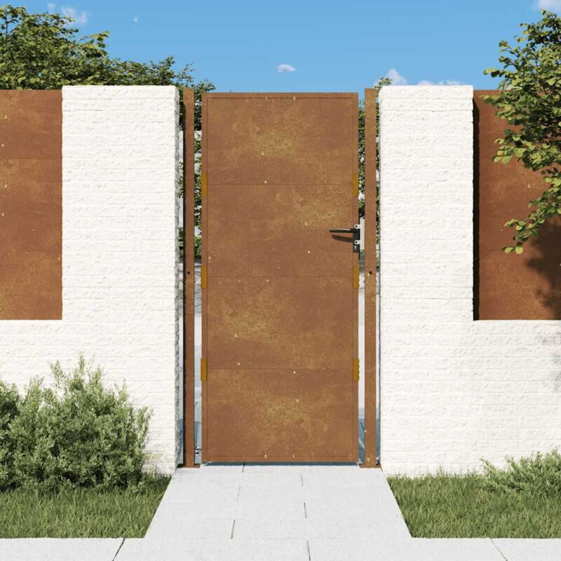 foto del prodotto vidaxl cancello da giardino 105x205 cm in acciaio corten