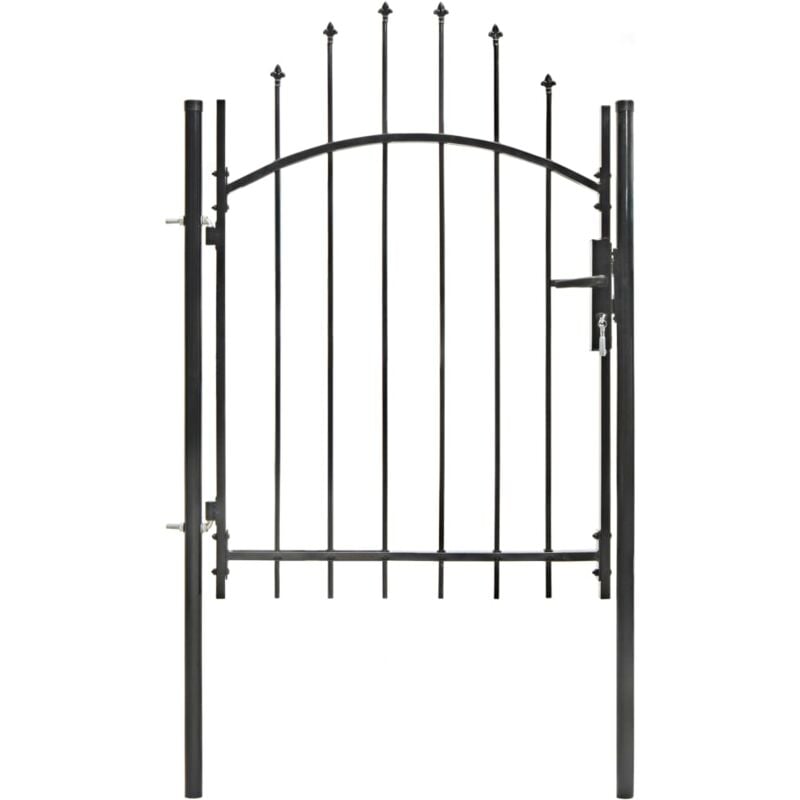 foto del prodotto vidaxl cancello da giardino in acciaio 1x1,75 m nero 563370