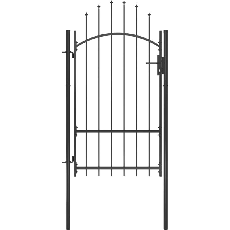 foto del prodotto vidaxl cancello da giardino in acciaio 1x2,2 m nero 758327
