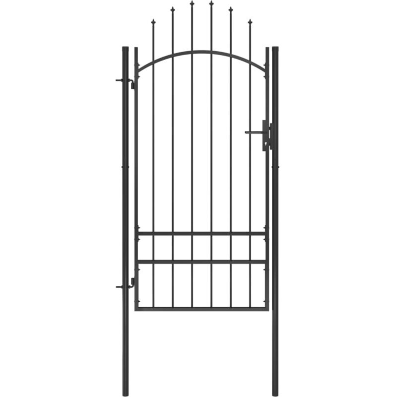 foto del prodotto vidaxl cancello da giardino in acciaio 1x2,5 m nero 921567