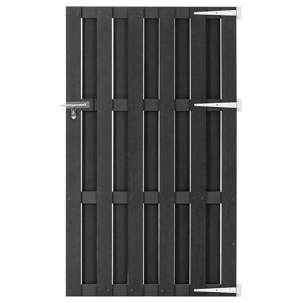 foto del prodotto vidaxl cancello da giardino in wpc 100x180 cm grigio 778786