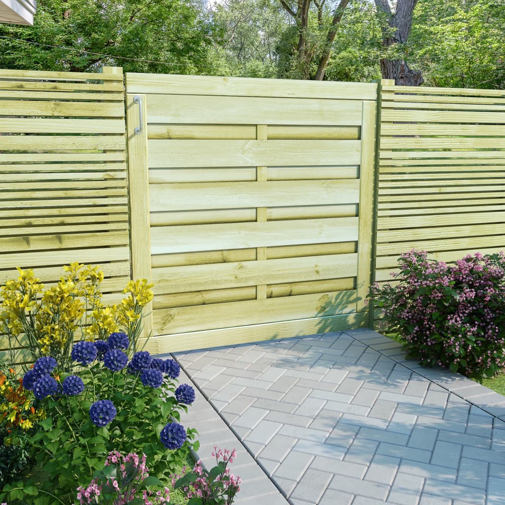 foto del prodotto vidaxl cancello da giardino legno di pino impregnato 100x100 cm verde
